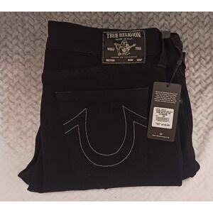True Religion Jeans GENO Relaxed Slim Tag 36 Measures W36 x L32 NO FLAP SN Black